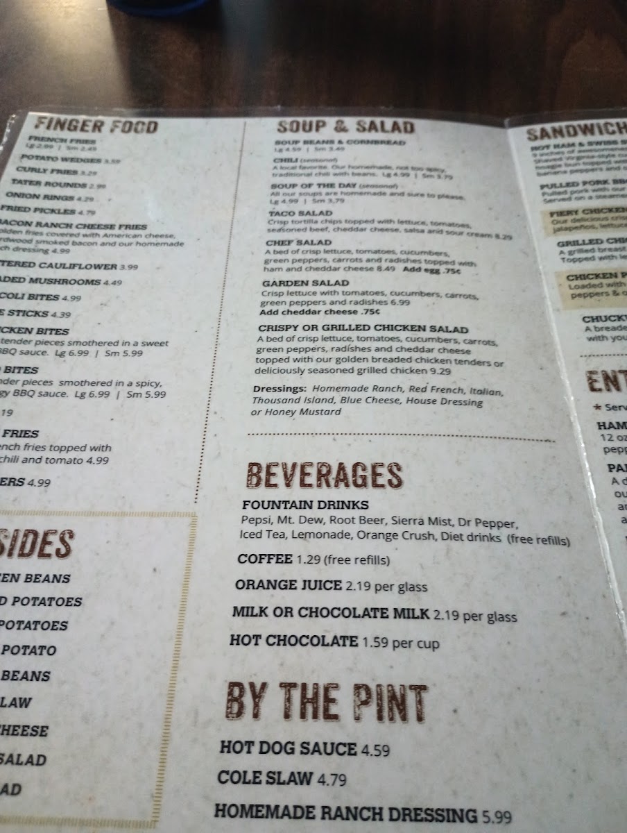 Walker's Restaurant Menu - Image 3