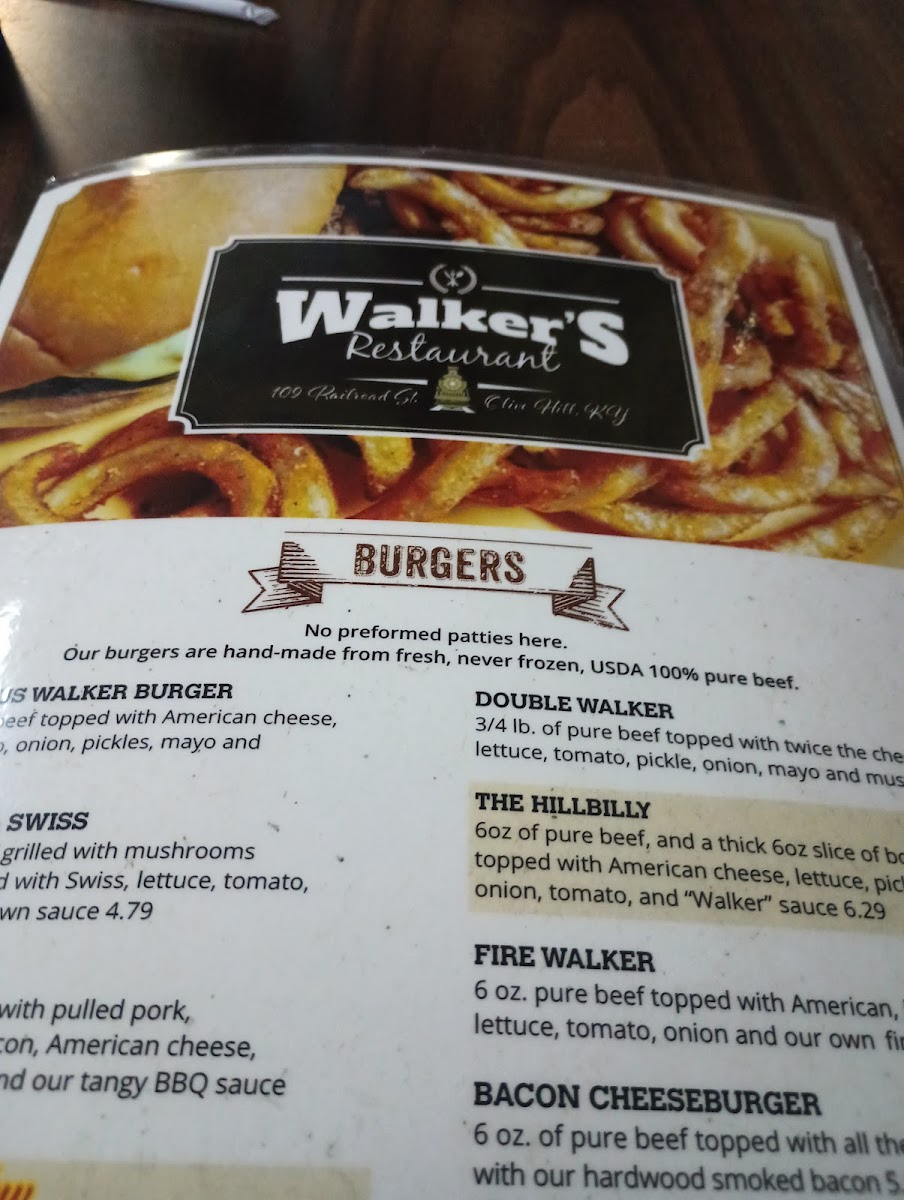 Walker's Restaurant Menu - Image 6